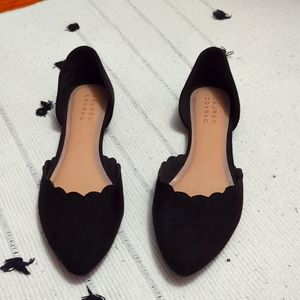 LC Lauren Conrad scalloped flats black 6.5